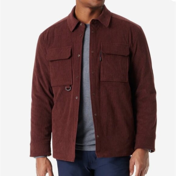 Bass Outdoor Corduroy Worker Shirt XL Rum Raisin Shacket d0002 - Picture 1 of 10